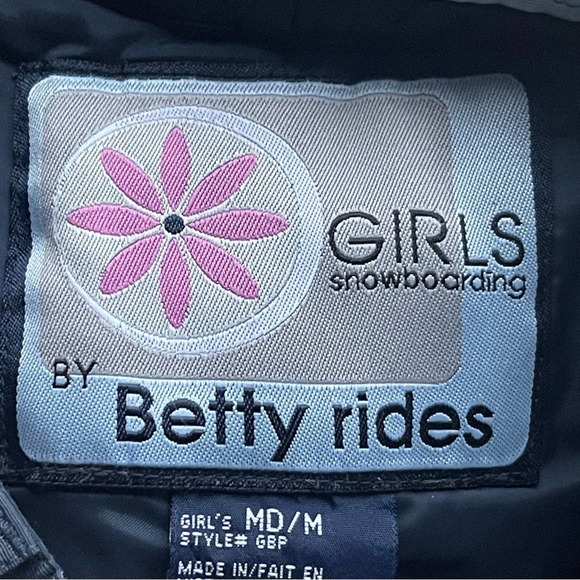 Betty Rides Snow Pants Girls‎ Medium Blue Gray Winter Snowboard - Picture 5 of 7